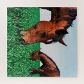 野の馬 ジグソーパズル (横)