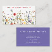 野はっきりした花 名刺 (正面/裏面)