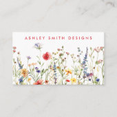 野はっきりした花 名刺 (正面)