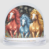 野を駆け抜ける鮮やかな色の馬 (裏面)