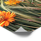 野を駆け抜ける鮮やかな色の馬 ポスター (角)