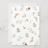 野エレガントカラフル花結婚の一角 招待状 (裏面)