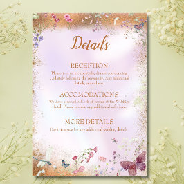 野エレガント花お洒落ピンク エンクロージャーカード