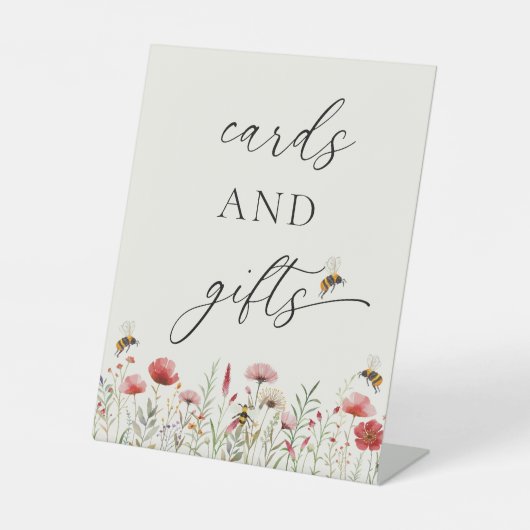 野エレガント花のカードと贈り物になることを意図した 台座サイン (正面)