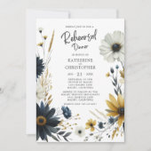 野エレガント花の結婚リハーサル 招待状 (正面)