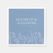 野エレガント花びら結婚の花 スタンダードカクテルナプキン (正面)