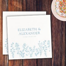 野エレガント花びら結婚の花 スタンダードカクテルナプキン