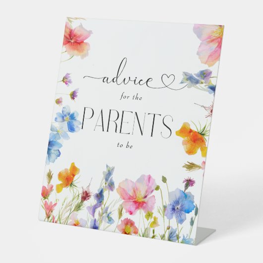 野エレガント花アドバイス標識 台座サイン (正面)