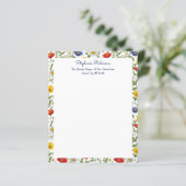 野エレガント花カラフルフローラ縁ど紙 (スタンド正面)