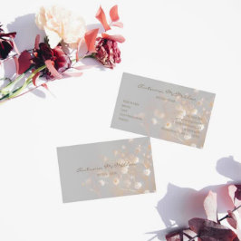 野エレガント花グレー 名刺