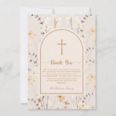 野エレガント花バプテスマ サンキューカード (正面)