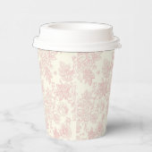 野エレガント花バラ赤面ピンク結婚ズ 紙コップ (右)