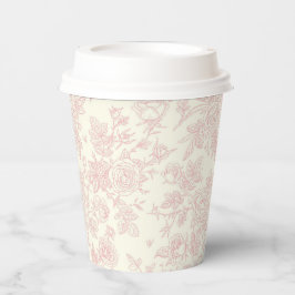 野エレガント花バラ赤面ピンク結婚ズ 紙コップ