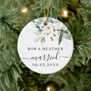 野エレガント花パーソナライズされた種 セラミックオーナメント