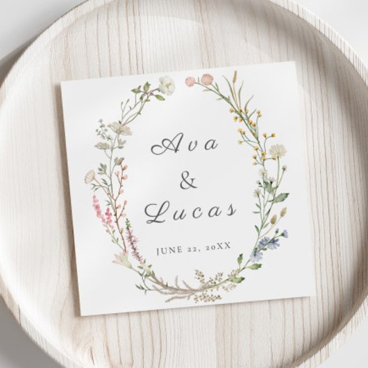 野エレガント花フローラの結婚庭の緑 スタンダードランチョンナプキン