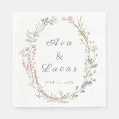 野エレガント花フローラの結婚庭の緑 スタンダードランチョンナプキン (正面)