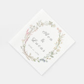 野エレガント花フローラの結婚庭の緑 スタンダードランチョンナプキン (角)