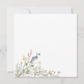 野エレガント花フローラの結婚庭の緑 招待状 (裏面)