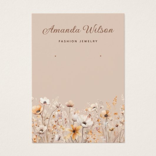 野エレガント花フローライヤリング表示カード (正面)