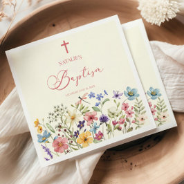 野エレガント花フローラ洗礼 スタンダードカクテルナプキン