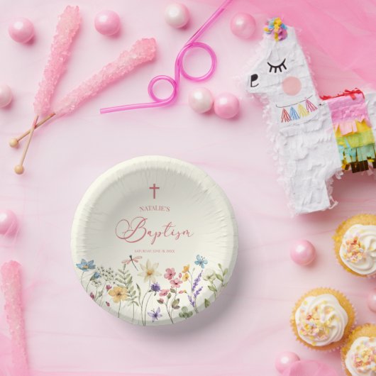 野エレガント花フローラ洗礼 ペーパーボウル (パーティー)