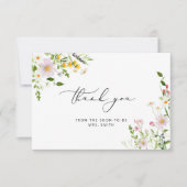 野エレガント花ブライダルシャワーサンキューカード カード (正面)