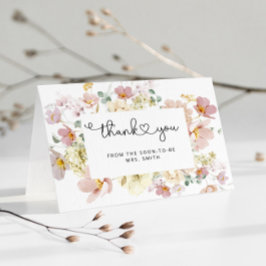野エレガント花ブライダルシャワーサンキューカード カード