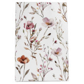 野エレガント花ボヘミア ミディアムペーパーバッグ (正面)