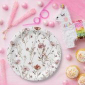 野エレガント花ボホ ペーパープレート (パーティー)