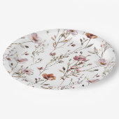 野エレガント花ボホ ペーパープレート (アングル)