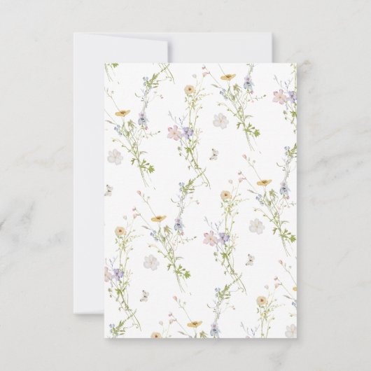 野エレガント花モダンお洒落結婚の 出欠カード (裏面)