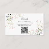 野エレガント花モダン園フローラ結婚のQR エンクロージャーカード (正面)
