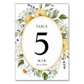 野エレガント花ヴィンテージ結婚フローラ テーブルナンバー (裏面)