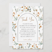 野エレガント花坊保誕生日 サンキューカード (正面)