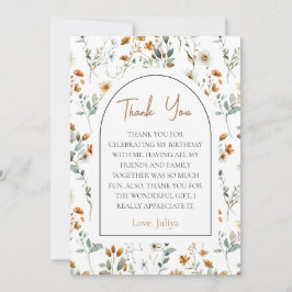 野エレガント花坊保誕生日 サンキューカード