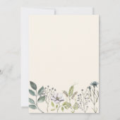 野エレガント花書道ブライダルシャワー 招待状 (裏面)