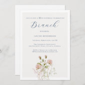 野エレガント花書道90誕生日 招待状 (正面/裏面)