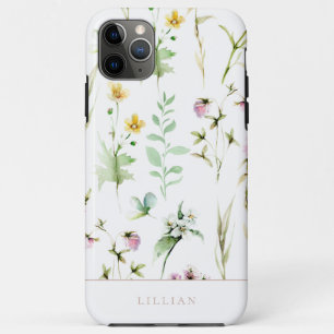 野エレガント花植物模様 iPhone 11 PRO MAXケース