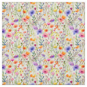 野エレガント花水色 ファブリック (見本)