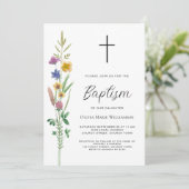 野エレガント花洗礼 招待状 (スタンド正面)