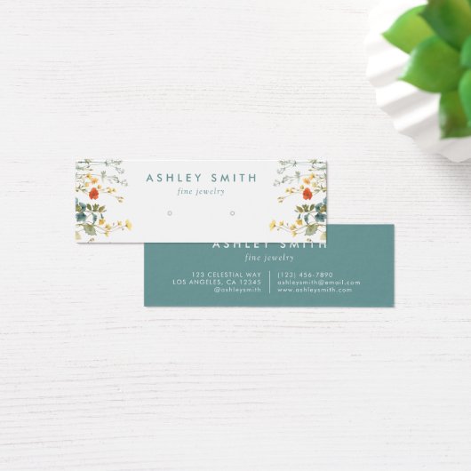 野エレガント花畑イヤリング表示カード (デスク)