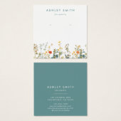 野エレガント花畑イヤリング表示カード (正面&裏面)