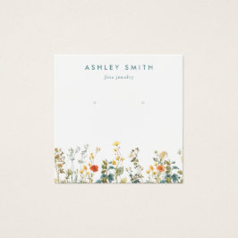 野エレガント花畑イヤリング表示カード