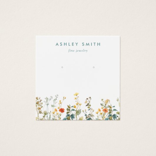 野エレガント花畑イヤリング表示カード (正面)