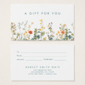 野エレガント花畑ギフトカード (正面&裏面)