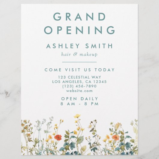 野エレガント花畑 チラシ (裏面)