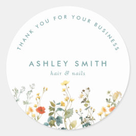 野エレガント花畑 ラウンドシール