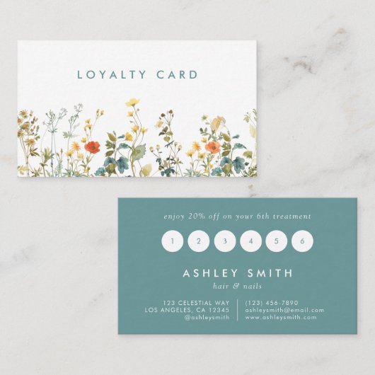 野エレガント花畑 ロイヤリティカード (正面/裏面)