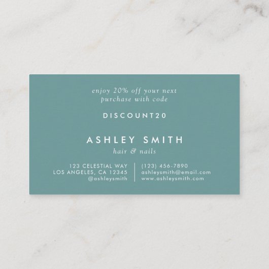 野エレガント花畑 割引カード (裏面)