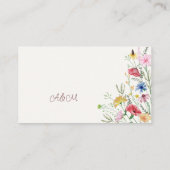 野エレガント花結婚の囲いカード エンクロージャーカード (裏面)